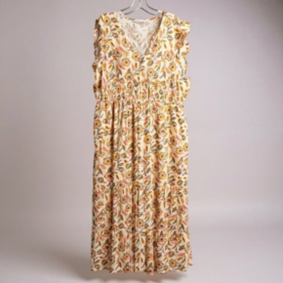 Sonoma Goods for Life Floral Maxi Dress Long Sleeve Size XXL - Picture 2 of 8